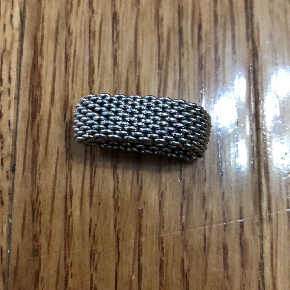 Authentic Tiffany Sterling Mesh Ring